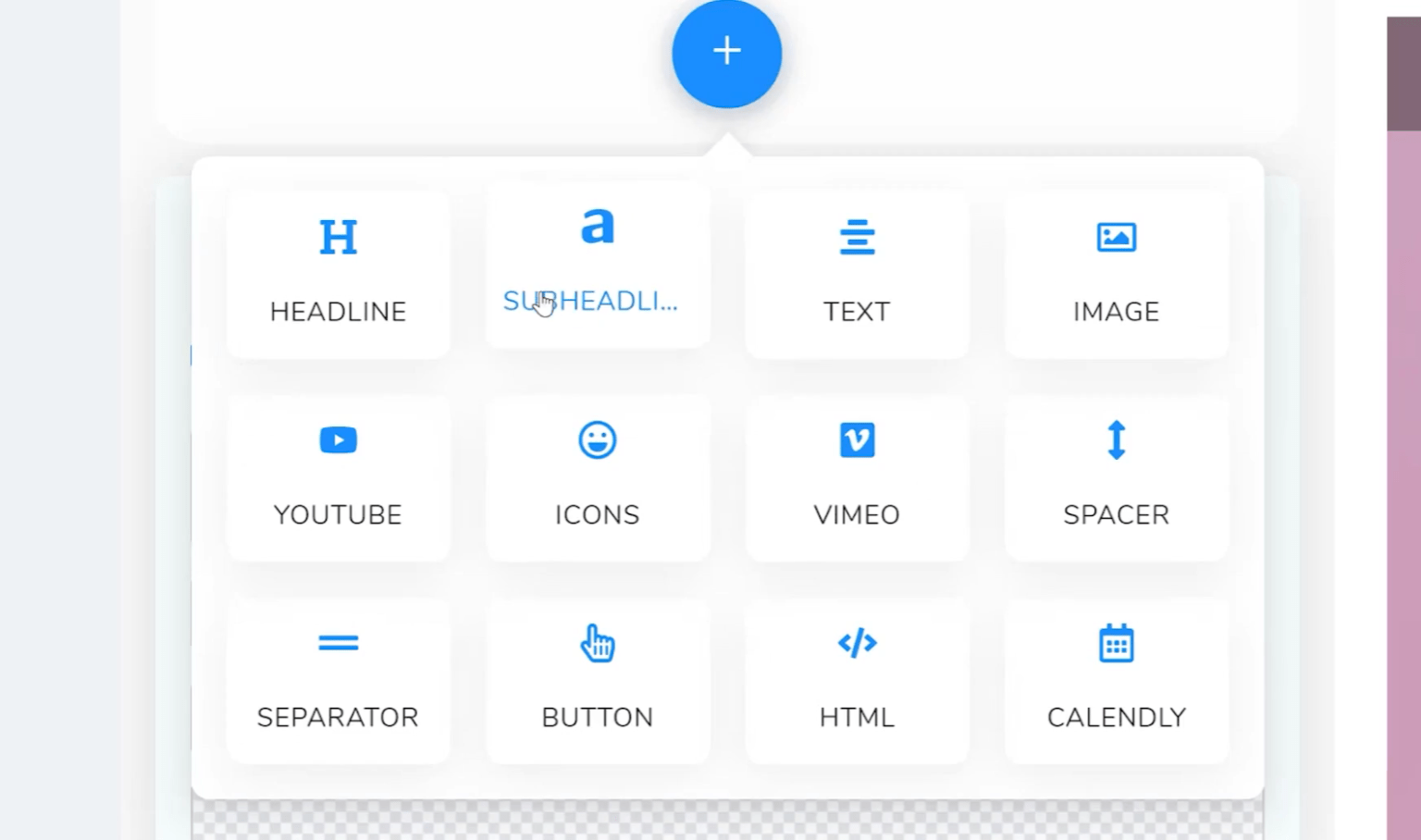 Mobile Pages elements